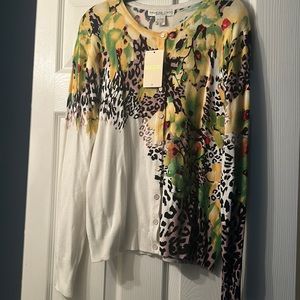 Floral/ animal print cardigan